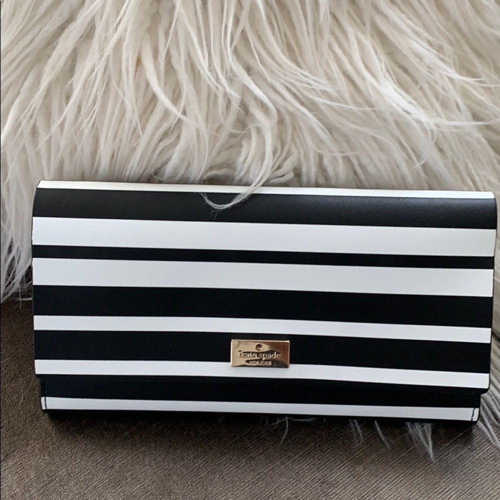 Kate Sade Striped Wallet with tags